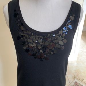 ANN TAYLOR Evening Dressy Tank Top Embellished